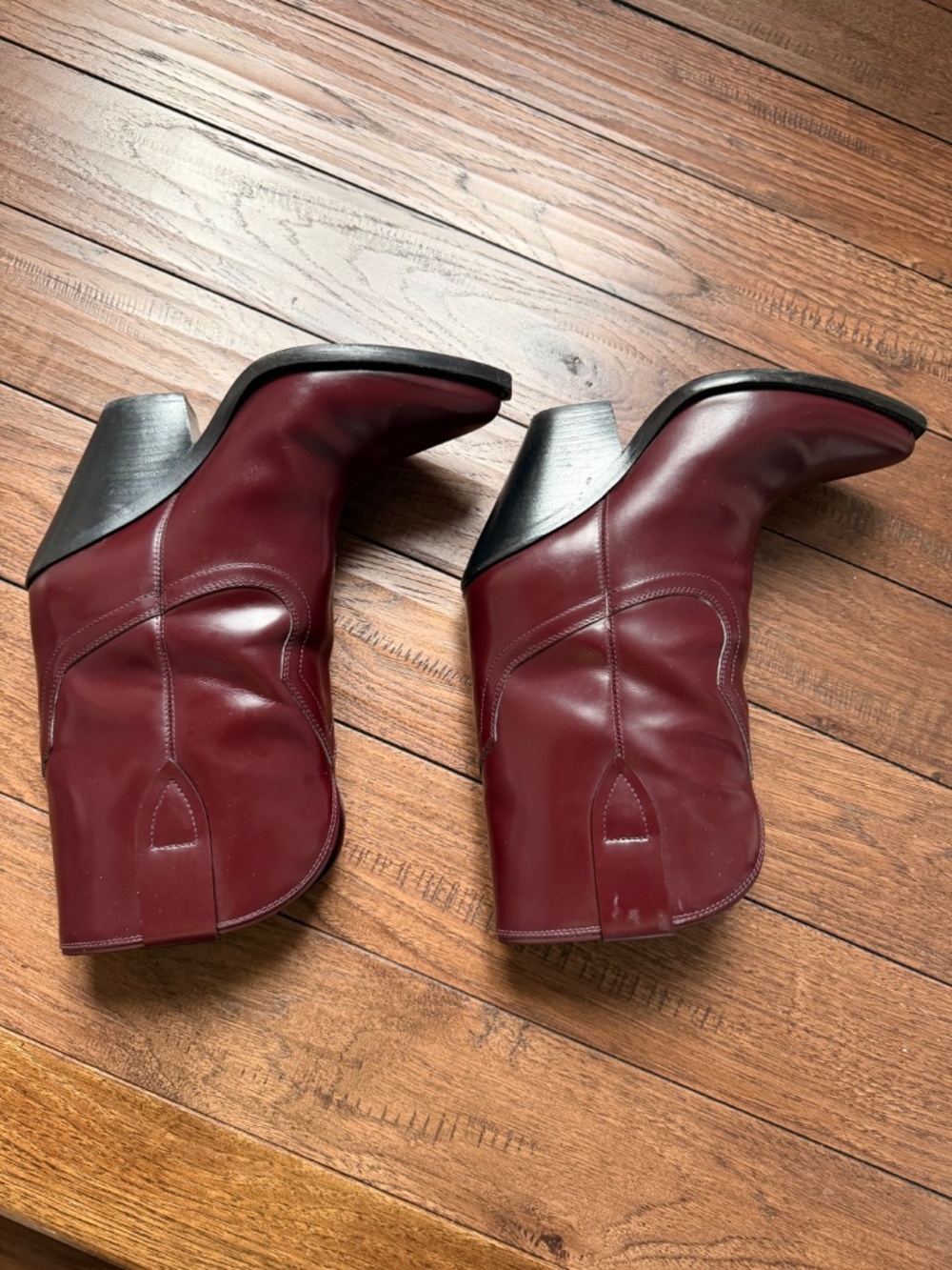 Isabel Marant Leyane Western Boot Burgundy US 10- EU 40 - Picture 13 of 15